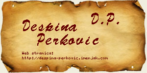 Despina Perković vizit kartica
